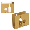 2pcs Stainless Steel Napkin Holder Freestanding Kitchen Restaurant Paper Napkin