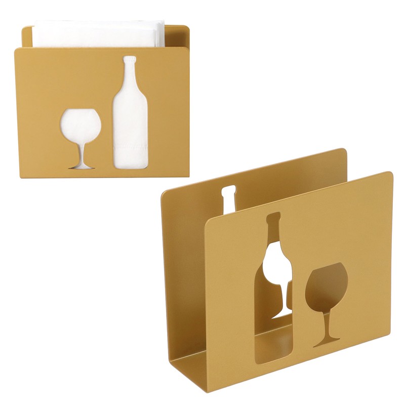 2pcs Stainless Steel Napkin Holder Freestanding Kitchen Restaurant Paper Napkin