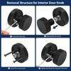Orger Matte Black Privacy Door Knobs Interior, Zinc Alloy Keyless