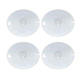4 Packs Round Electrical Box Cover with 1/2 Inch Knockout, 4 Inch Metal Junction Box Covers, Flat Outlet Box Cover for 4 inch Octagonal Box and Round Box
