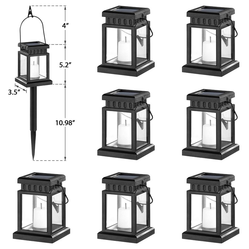 SOLPEX Solar Lanterns Outdoor Waterproof, 8 Pack Solar Lights Outdoor