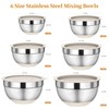 Fyrnova Mixing Bowls with Lids Set, 6 Piece Stainless Steel