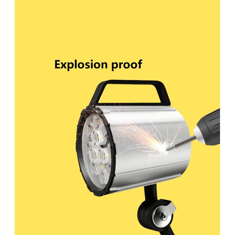 XUNDE 7W 110V-220V,IP67, Adjustable Multipurpose Worklight,LED Work Light for Lathe,