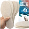 TULMERO Felt Insoles Made of Wool, 2 Pairs, Warm and
