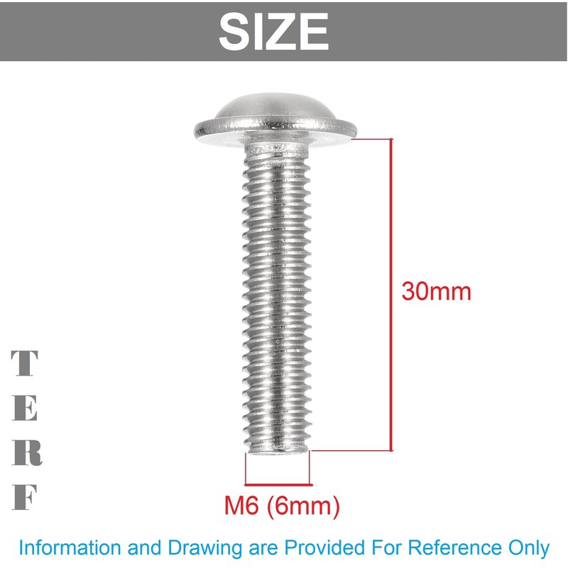 TERF® M6 X 30mm Flange Hex Socket Cap Button Head