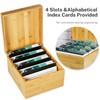 MaxGear Index Card Holder, 5 x 8 Inch Wooden Business