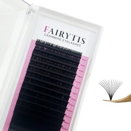 FAIRYTIS Classic Lash Extensions C/CC/D Curl 8-24mm Mixed & Single Length Tray,Self Adhesive Lashes Natural Look, Cashmere Volume Lash Extensions for Cashmere Lashes Tray Supplies,Matte Black
