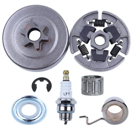 3/8 Inch Clutch Drum Sprocket Set for STIHL 017 018 MS170 MS180 021 023 025 MS210 MS230 MS250, ADEFOL Sprocket + Clutch + Bearing + Worm Wheel + Washer + E-Clip + Spark Plug