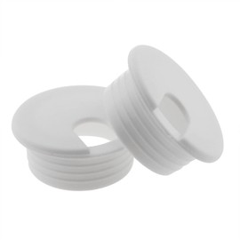 HJGarden 2PCS 1-1/2inch / 38mm Desk Grommet Wire Cord Cable Grommets Hole Cover for Office PC Desk Cable Cord Organizer Plastic Cover, White