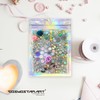 COSMOSTARART 100 Pack Holographic Resealable Bags, Clear Front Mylar Ziplock