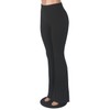 Herose Tall Womens Plain Soft Bell Bottom Leggings XXL Black