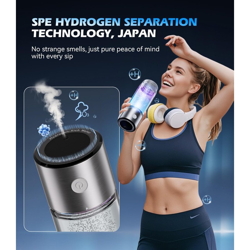 4.0 Upgrade Hydrogen Water Bottle & Hydrogen Absorption 【SGS Certification