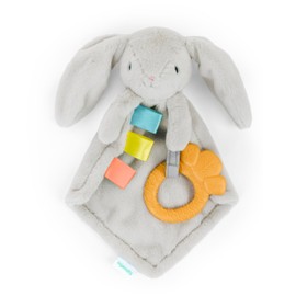 Ingenuity Cozy Sylvi Plush Lovey Baby Teether - Soothe Gums - Self Soothing - Plush Bunny - Ages 0M+