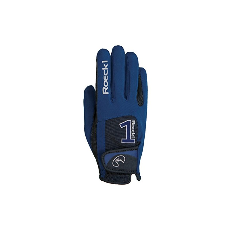 Roeckl Sports Gloves Model Mansfield, Unisex Riding Glove, Navy, 6.5