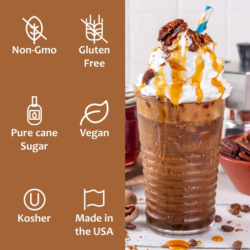 Syruvia Butter Pecan Syrup For Coffee 25.4 Ounces Butter Pecan