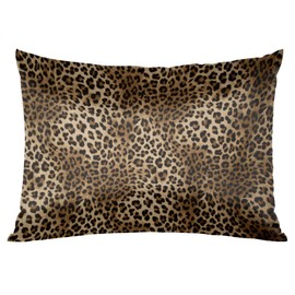 Fashion Leopard Cheetah Satin Silk Pillowcase for Hair and Skin Pillow Cases Queen Size Soft Silk Pillow Case with Envelope Closure Print Satin Cooling Pillow Covers (20x30 in) 1 Pack