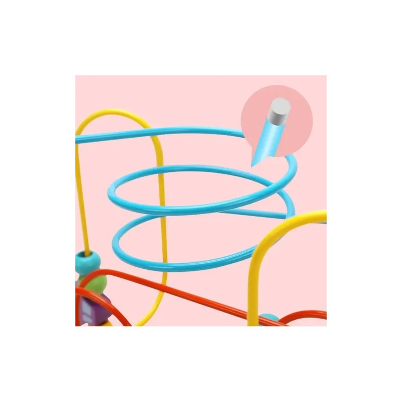 Juego Laberinto Interactivo Montessori De Madera Cuentas