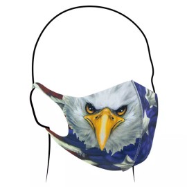 Zan® Lightweight Face Mask 2-Pack USA Eagle Black