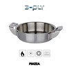PIAZZA 110814 Frying Pan Stainless Steel 3-Ply with 2 Handles