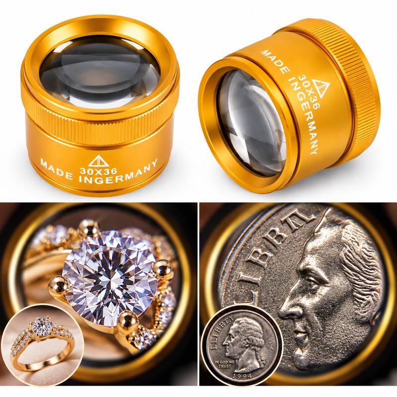30X Magnifying Loupe for Precision Work – 36mm K9 Optical