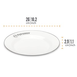 Petromax Enamel Plate 2 Pieces (26 cm) White px-plate-26-w