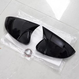 2pcs for VW Golf 8 MK8 R GTI RLine 2020 2021 2022 2023 Accessories（W/Lane Assist）OX Horn Side Rearview Mirror Cover Sporty Car Auto Exterior ABS -Carbon Black