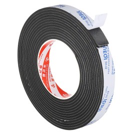 PATIKIL 5m/16.4ft Sealing Foam Tape, 20mm Wide 3mm Thick Single Sided Weather Stripping Door Furniture Seal Strip for Window Pipes Insulation, Black