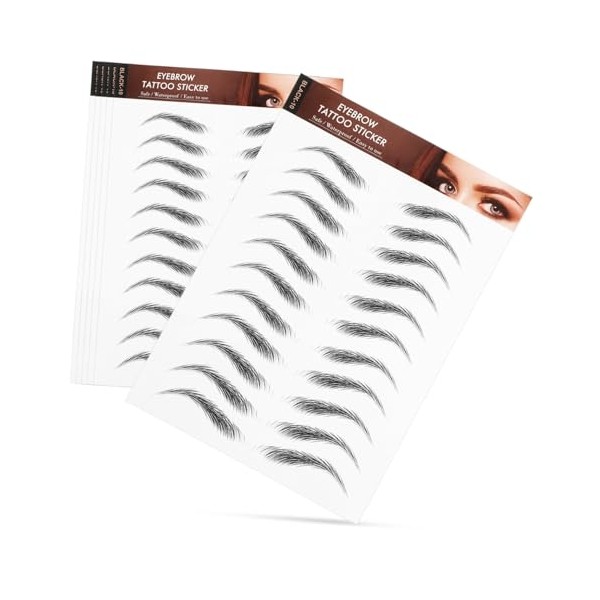 VICASKY 6Sheets Eyebrow Stickers Hair Like Temporary Tattoo Transfers for