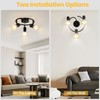 KEESFU 3-Light Kitchen Flush Mount Ceiling Light，Modern Round Track Lighting
