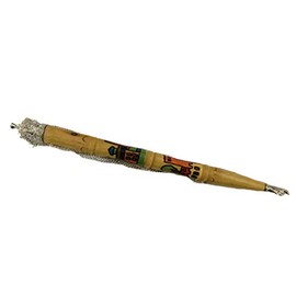 Yad Torah Pointer with Chain - Wood Painted Jerusalem Design