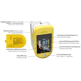 Pulox PO-200A Solo Pulse Oximeter with Alarm and Pulse Sound for Measuring Pulse and Oxygen Saturation on the Finger