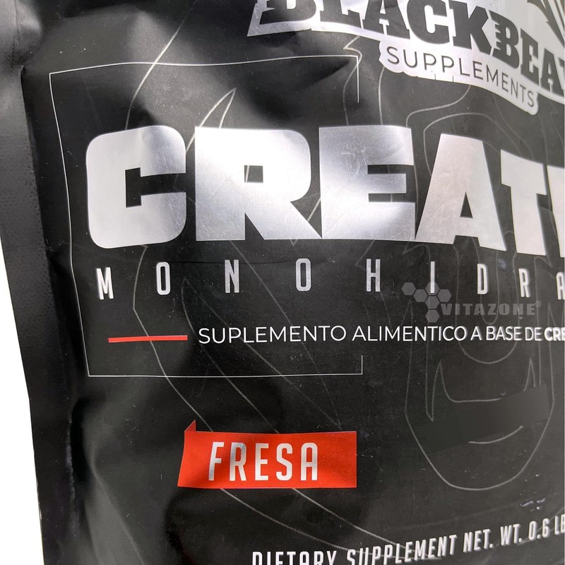 Creatina Monohidratada 750gr Fresa 150 serv Blackbear