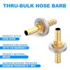 ERGAOBOY 5Pcs 6MM to 6MM Brass Hose Barb Thru-Bulk Bulkhead