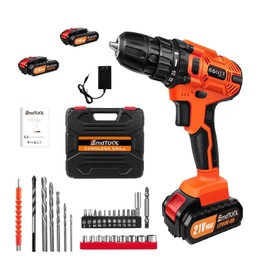 Electric Drill | Electric Drill Set for Home Improvement, Built-in LED, 25+1 Torque Settings -27V Cordless Power Drill Kit with Battery and Charger - Professional Power Tools Driver Kit