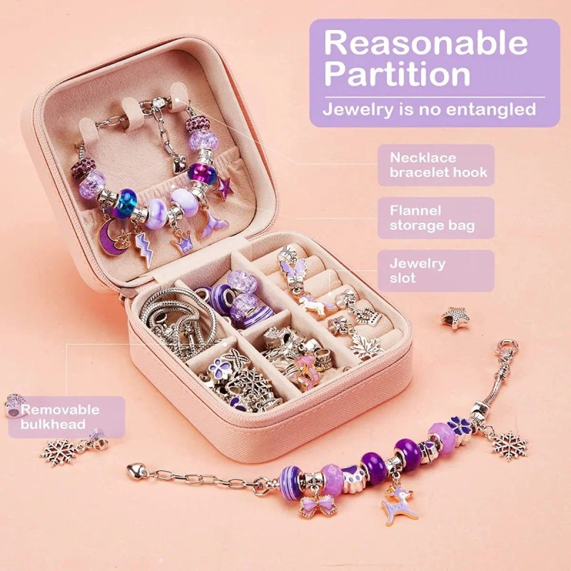 Kit Para Hacer Pulseras, Suministros Para Hacer Joyas,violet