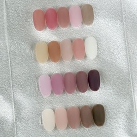 20 types of one-color handmade nail tips - Square / 20종 원컬러 수제네일팁 - 스퀘어
