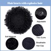 SZITW Curly Hair Ponytail Extension Afro Wig Style Bun Extension,