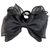 Avance Ribbon Hair Clip Black Black Hair Claw Large Bow