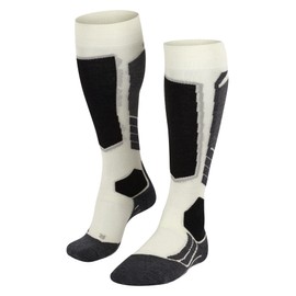 FALKE Women's SK2 Intermediate Wool W Kh Breathable Warm Thick 1 Pair Skiing Socks, White Off-White 2040, 2.5-3.5