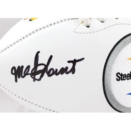 Mel Blount Autographed Steelers Logo Football w/HOF-Beckett W Hologram Black