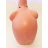 Stylish Pink Elephant Trunk Textured Ceramic 6 Inch High Bud