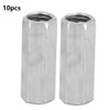10pcs Long Rod Nut Hex Coupling Nuts Hexagonal Sleeve Nut