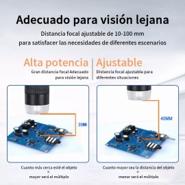Fnbrli Microscopio Electrónico Académico Con Pantalla Lcd Hd 5.5