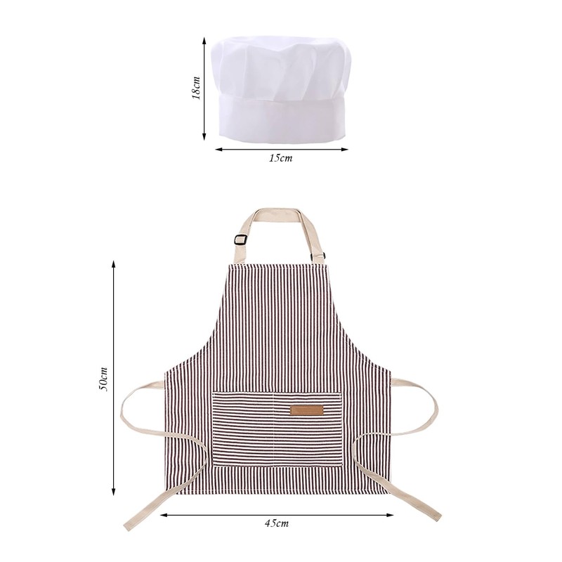 CQQNIU 1 Apron For Kids And 1 Chef Hat For