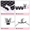 Cluster Lashes Extensions, 144Pcs Individual Cluster Lashes D Curl 15mm,