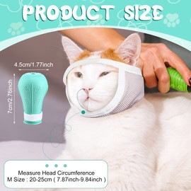 Hillban Cat Muzzle for Grooming with 4 Silicone Boots Breathable Transparent Face Guard Silicone Cat Claw Covers Anti Scratch Booties to Prevent Scratching Biting Bathing Trimming(Medium) | Hillban