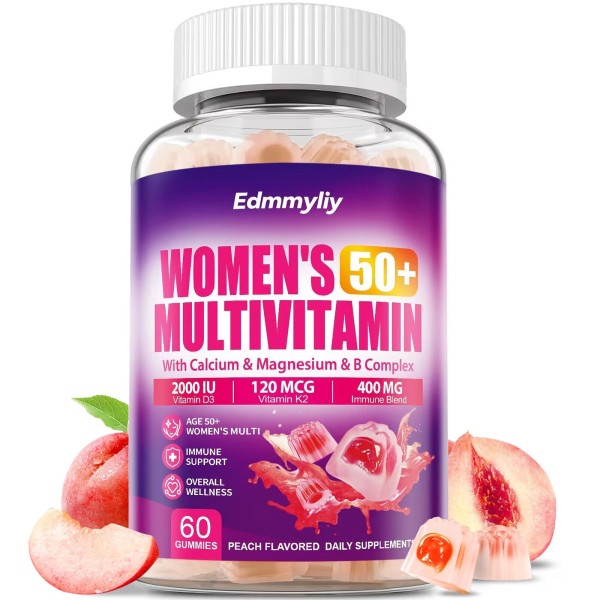Edmmyliy Womens Multivitamin Gummy 50 and Over - Chewable Multi