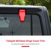 JeCar Red Rear Window Liftgate Glass Hinge Cover for Jeep