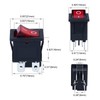 RuoFeng KCD1-104N ON-OFF 4 Pin 2 Position Red LED Light