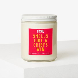 Smells Like a Football Win Scented Candle - 8oz and  16 oz Eco-Friendly Soy Wax House Candle for Game Day Decor & Gift - Long Lasting 100 Hours Burn Time:_Chiefs_Sparkling Champagne